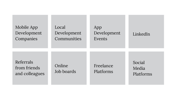 ways to find an app developer