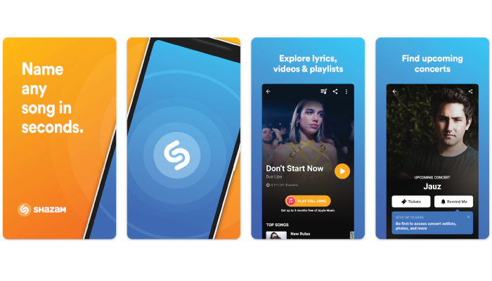 Shazam ios app design 