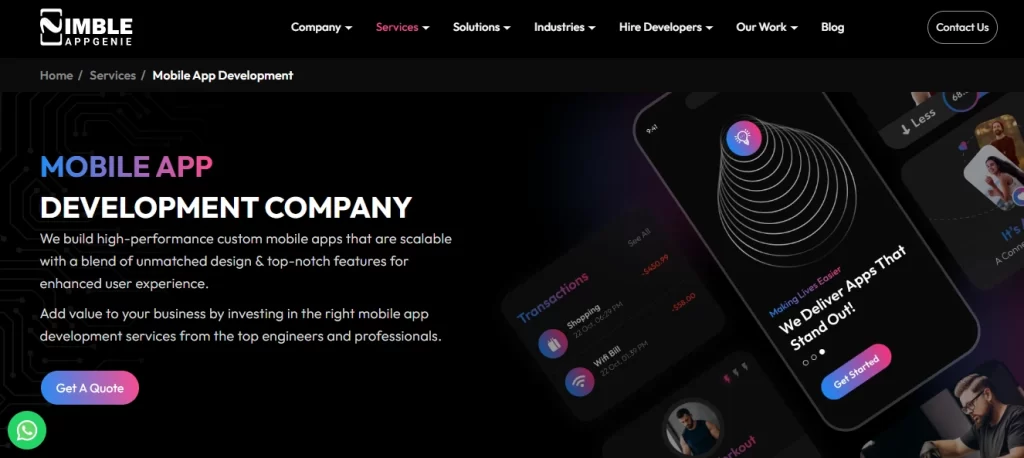 Nimble AppGenie- mobile app development company in USA